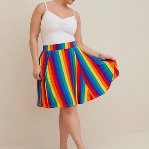Torrid Super Soft Pull-On Skort Rainbow Pride Sz 00 NWT